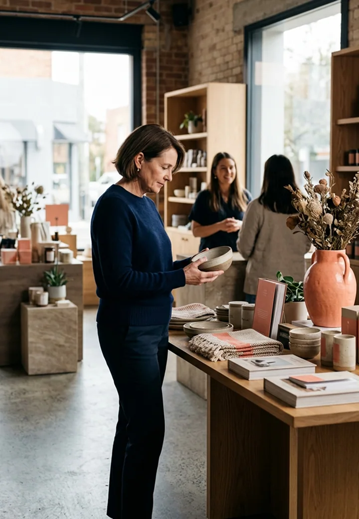Personas atendiendo a clientes en una tienda